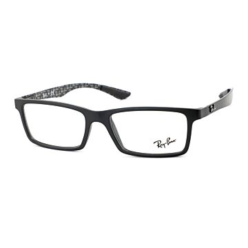 Leesbril Ray-Ban ORX8901-5263 zwart-grijs met zij-aanzicht.