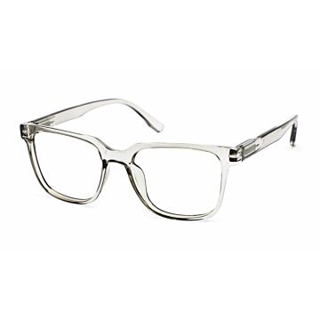 Schuin aanzicht van de Vista Bonita Cubo Kadushi Silver leesbril.