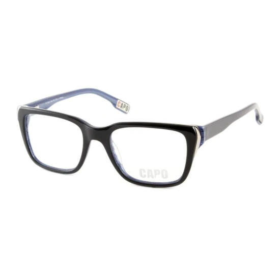 Leesbril Capo Don Vito zwart-blauw schuin aanzicht
