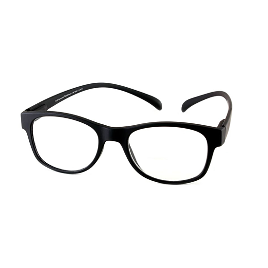 Bifocale leesbril met Klammeraffe 07 Work Black - schuin aanzicht.