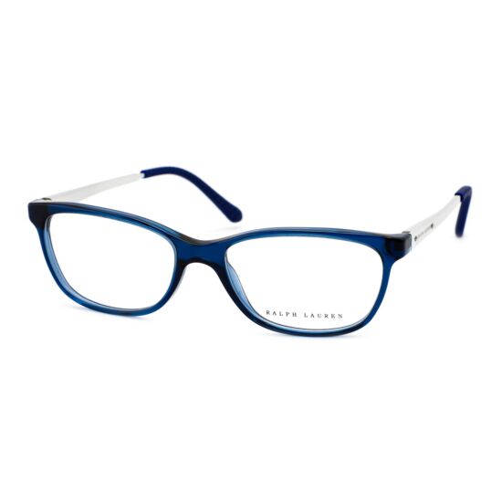 Leesbril Ralph Lauren 0RL6135 in zilverblauw schuin aanzicht.