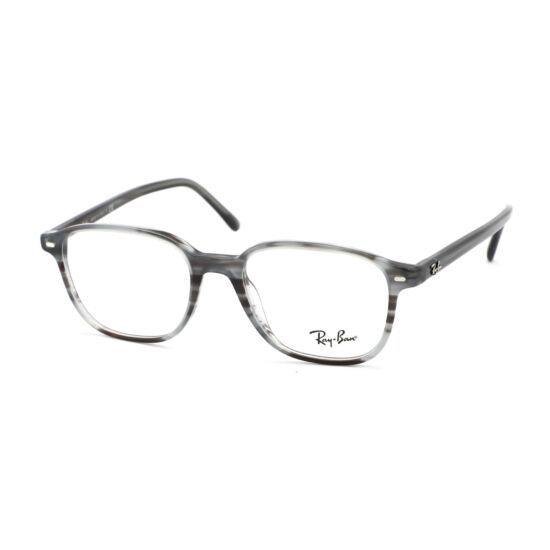 Leesbril Ray-Ban 0RX5393-8055 gestreept grijs, schuin aanzicht.