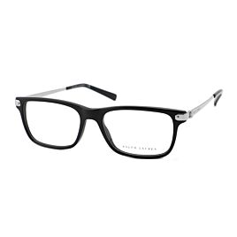 Leesbril Ralph Lauren 0RL6215, zilver/zwart, schuin aanzicht.