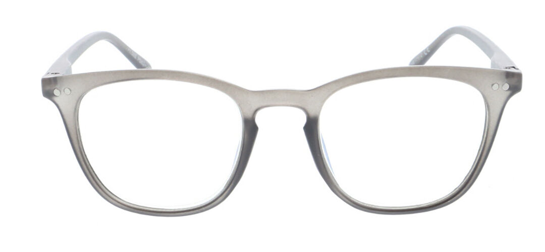 Vooraanzicht van grijze leesbril van mijnleesbril.nl.
