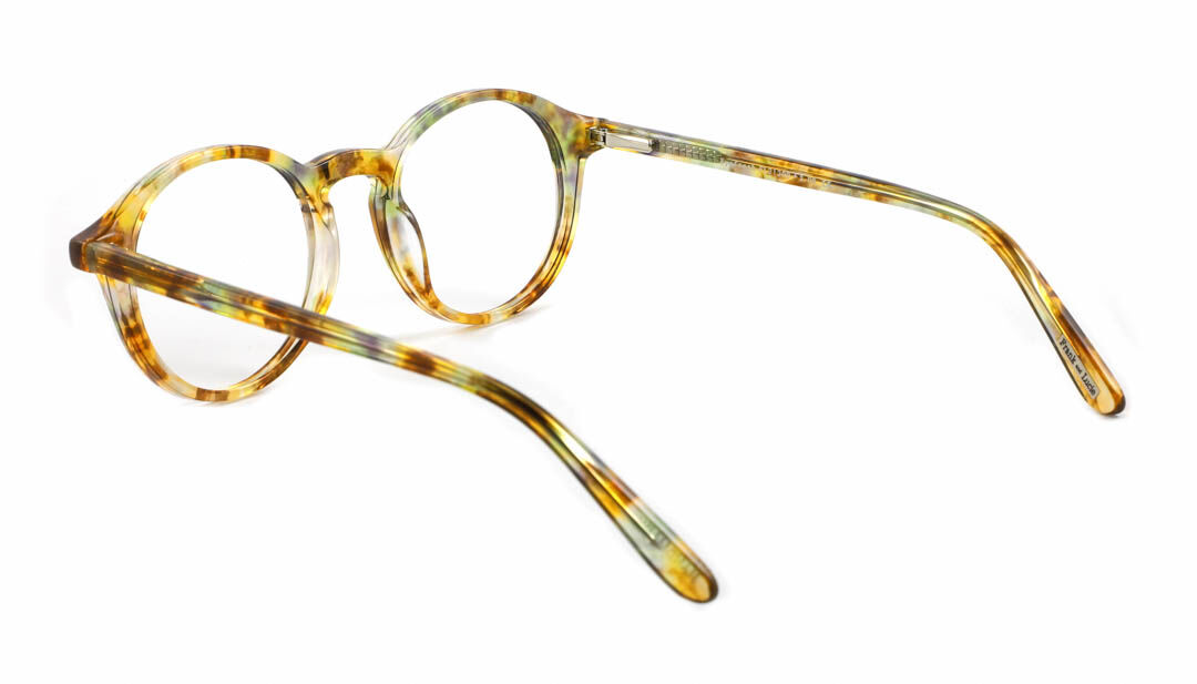 Leesbril van Frank and Lucie Eyefresh met zijkant in Sunny Bergamot kleur.