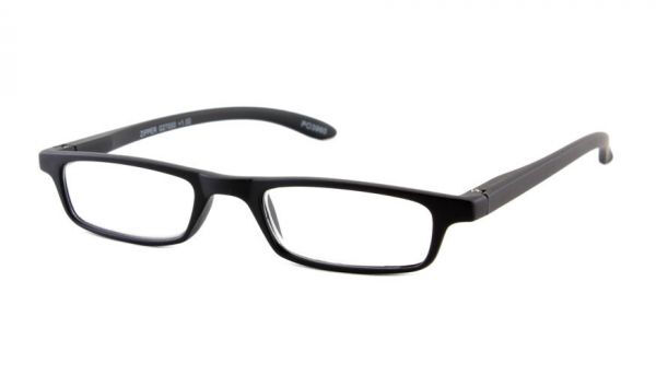 Leesbril I Need You Zipper G27000 zwart - schuin aanzicht
