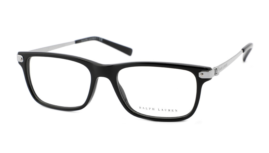 Leesbril Ralph Lauren 0RL6215, zilver/zwart, schuin aanzicht.