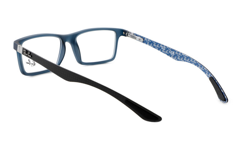 Zijaanzicht van blauwe Ray-Ban leesbril (model ORX8901-5262)