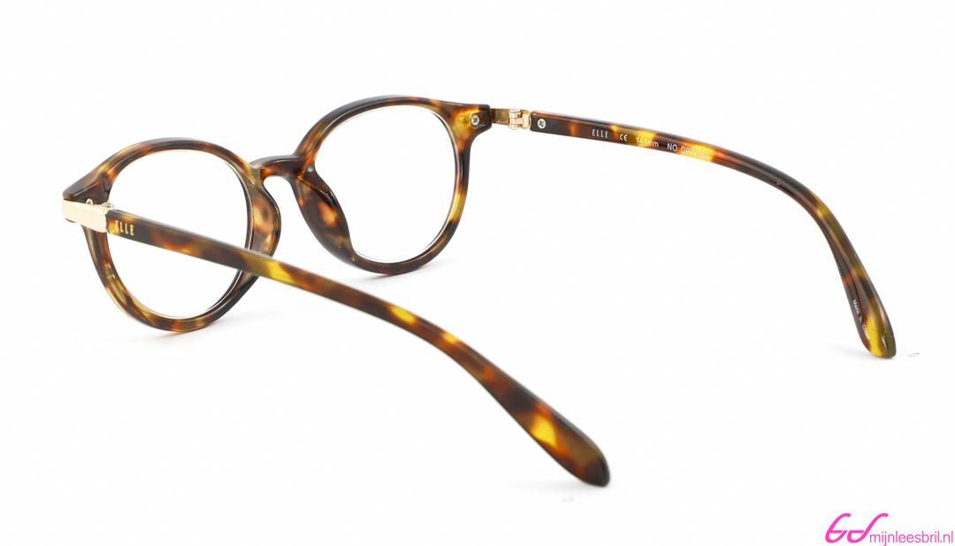 Leesbril Elle EL15932 in havanna kleur met schuin aanzicht.